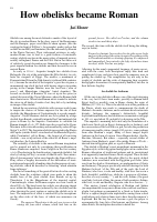 How obelisks became Roman.pdf